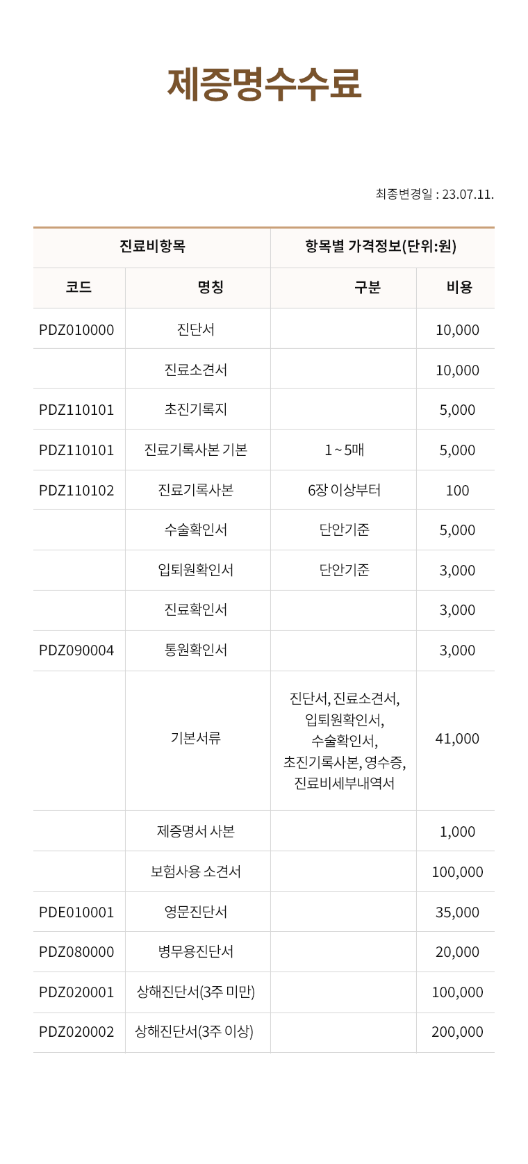 비급여 진료항목